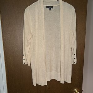 Massimo Cream Cardigan Sweater with Button Accents